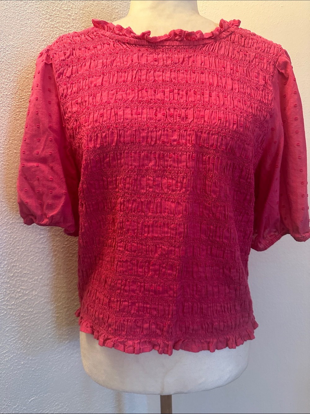 J. Crew Bright Pink Women’s Top Size L